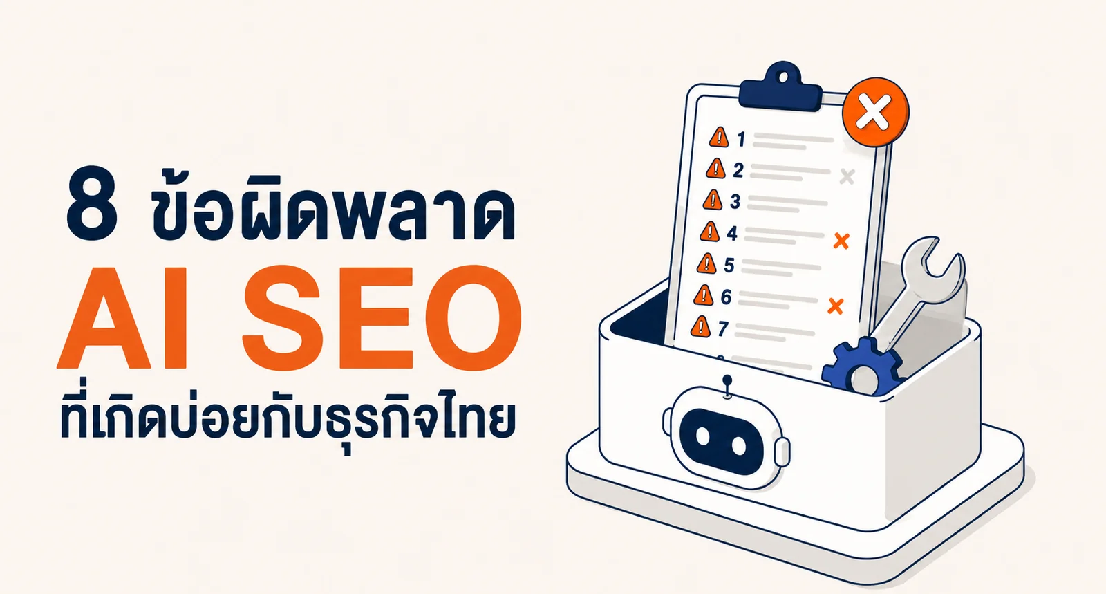 8 ข้อผิดพลาด AI SEO ที่เกิดบ่อยกับธุรกิจไทย (พร้อมวิธีแก้)