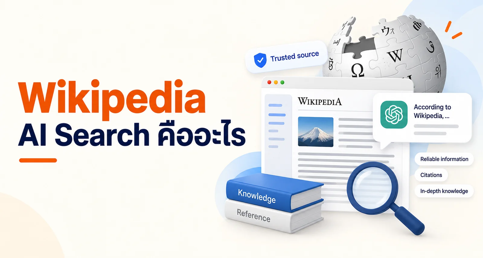 Wikipedia AI Search คืออะไร ทำไม AI เชื่อ Wikipedia ปี 2026